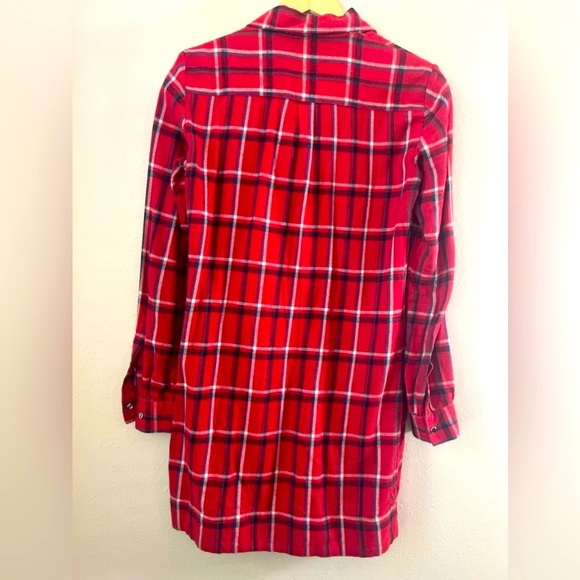 FRENCH CONNECTION Flannel Shirt Dress Button Down | Size 6 Small Cowboy Western - Picture 4 of 5